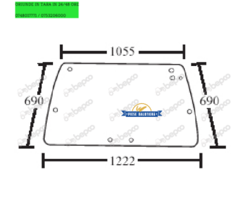 Geam spate tractor CASE 1494 84256459